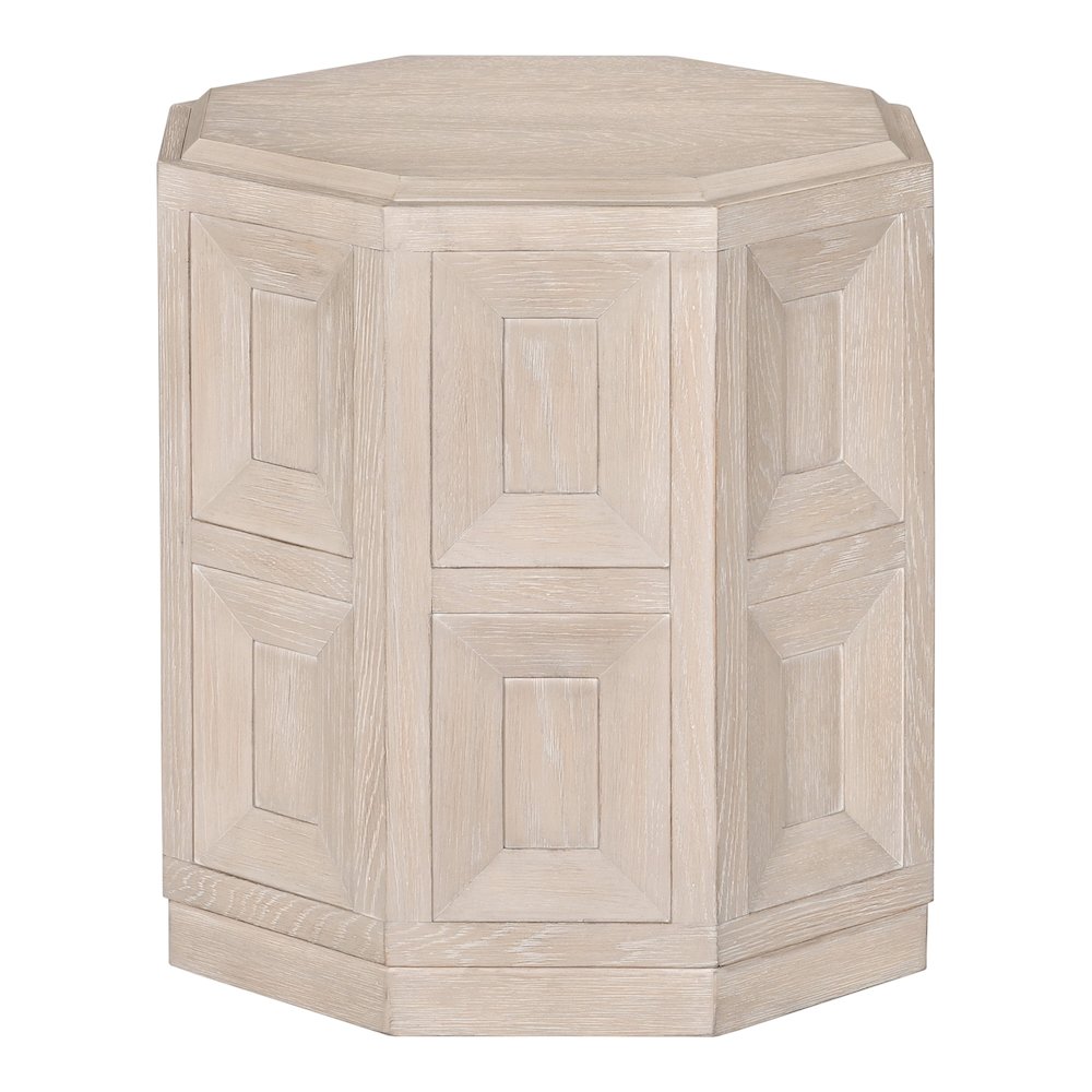 Ulan Modern Solid Wood Octagon End Table. Picture 2