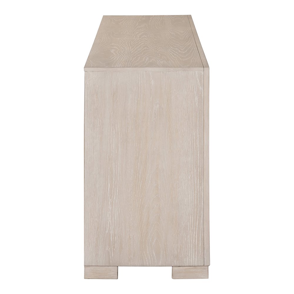 Ulan Modern Solid Wood 2-Drawer TV Stand with Shelves. Picture 3