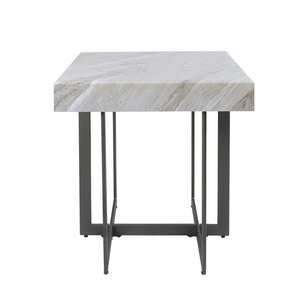 Vasket Contemporary Metal 1-Drawer End Table. Picture 2