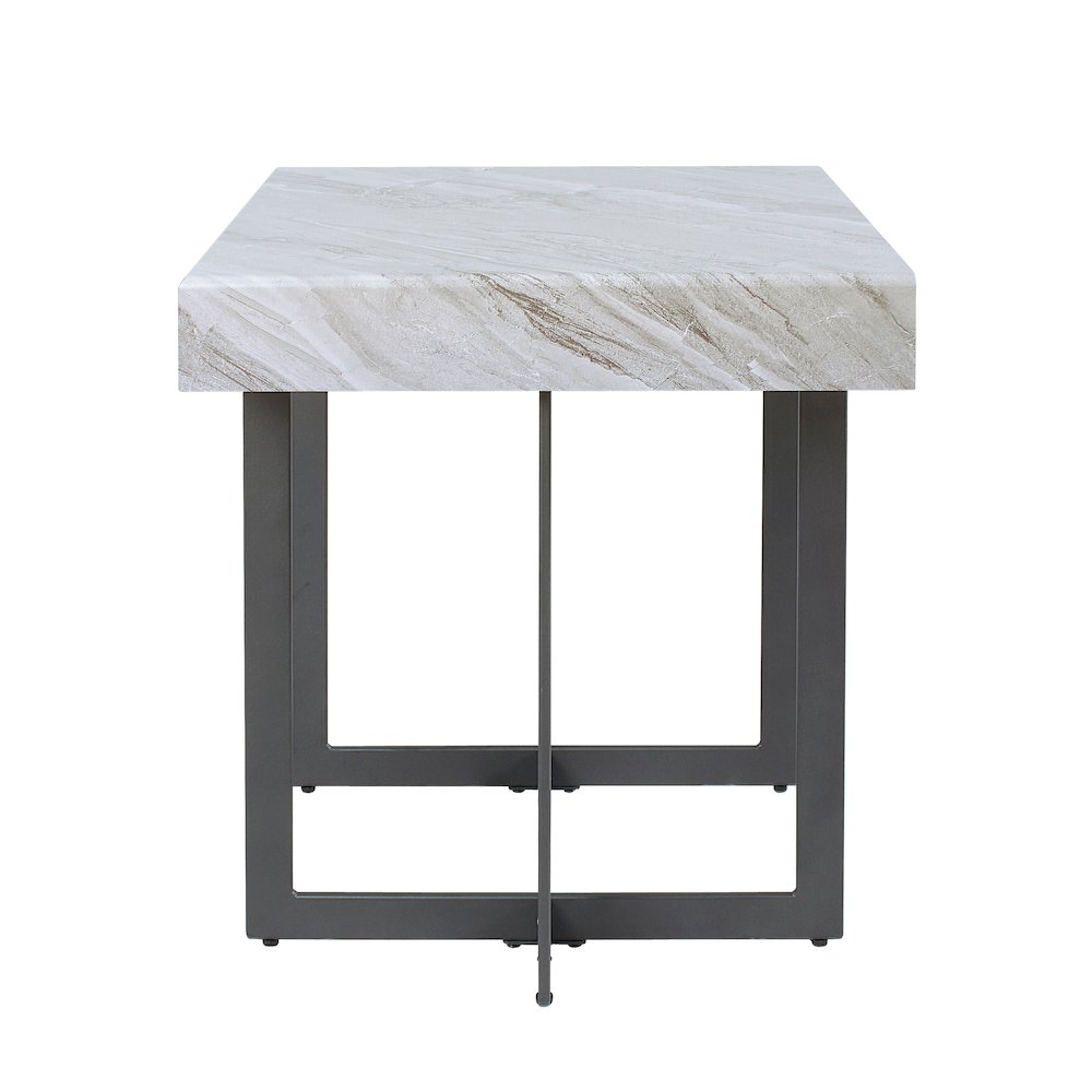 Vasket Contemporary Metal 1-Drawer End Table. Picture 3