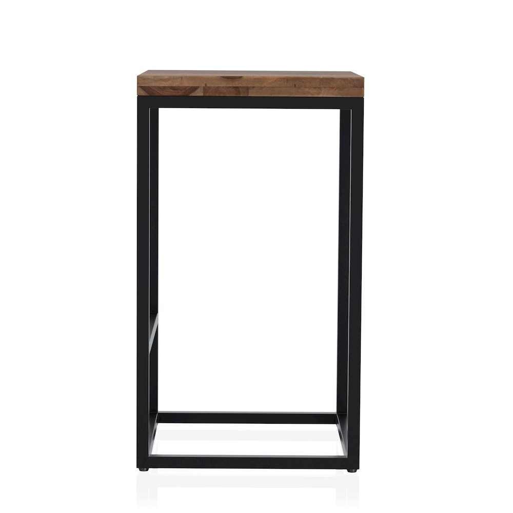 Druze Metal Square Barstool in Golden Brown and Black. Picture 2
