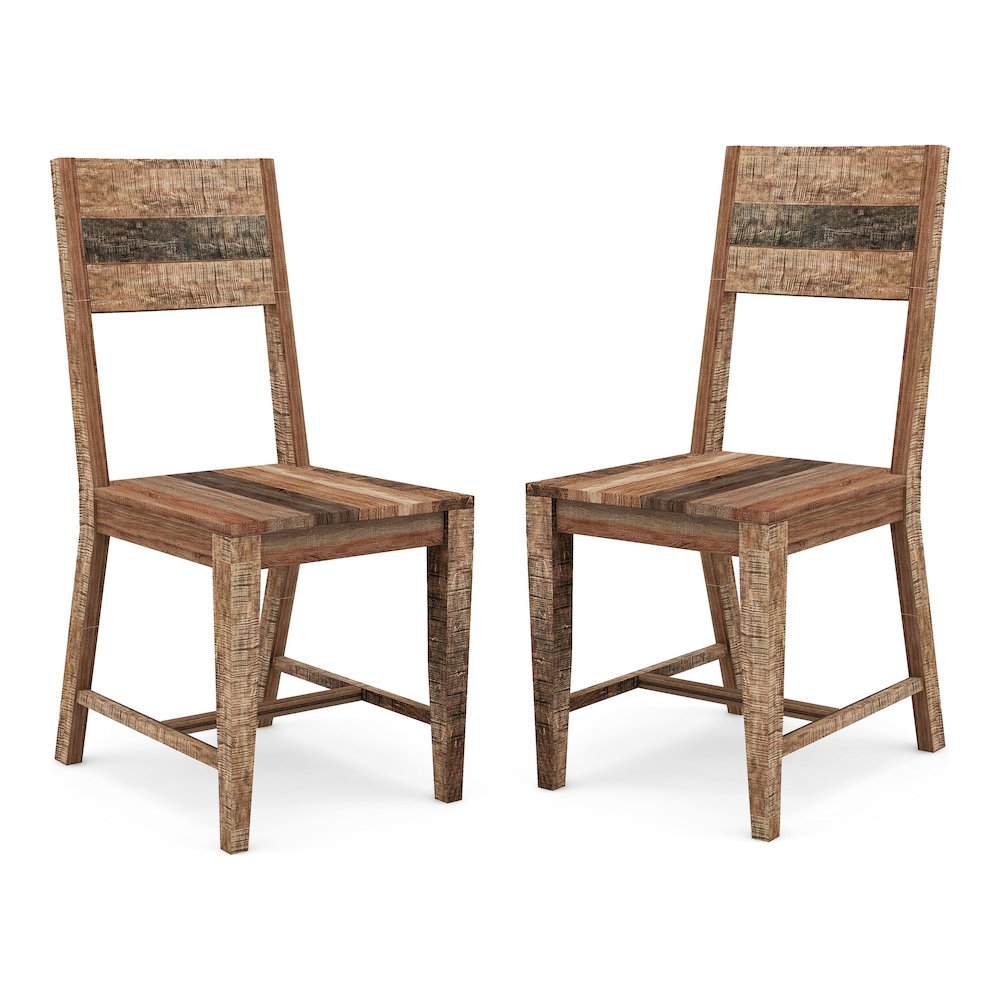 Pluto Solid Wood Dining Chair in Natural Tone (Set of 2). Picture 1