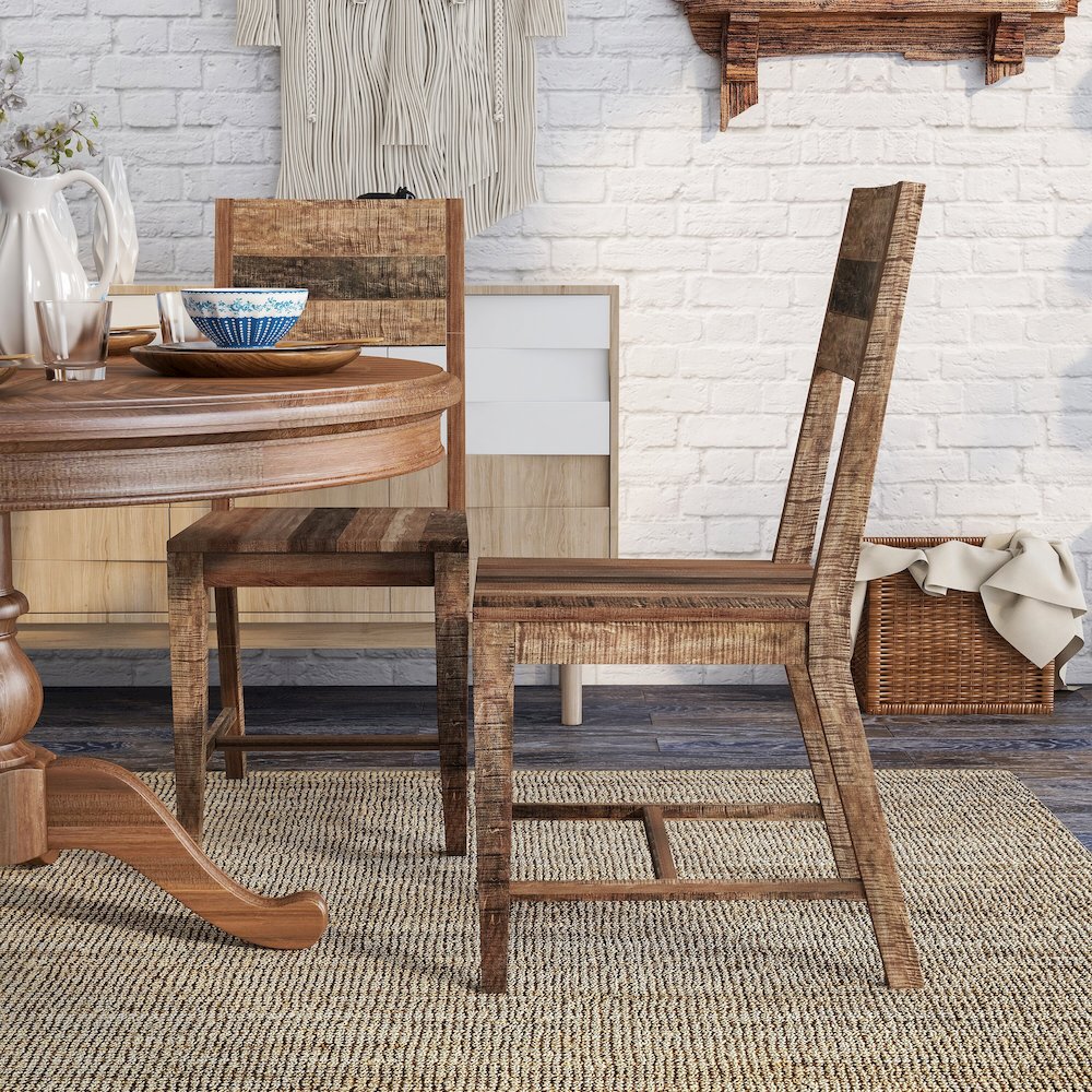 Pluto Solid Wood Dining Chair in Natural Tone (Set of 2). Picture 5