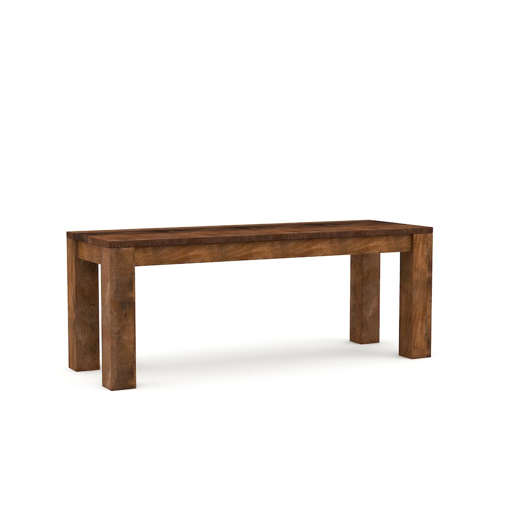 Molla Rustic Solid Wood Short Bench in Natural Tone. Picture 2