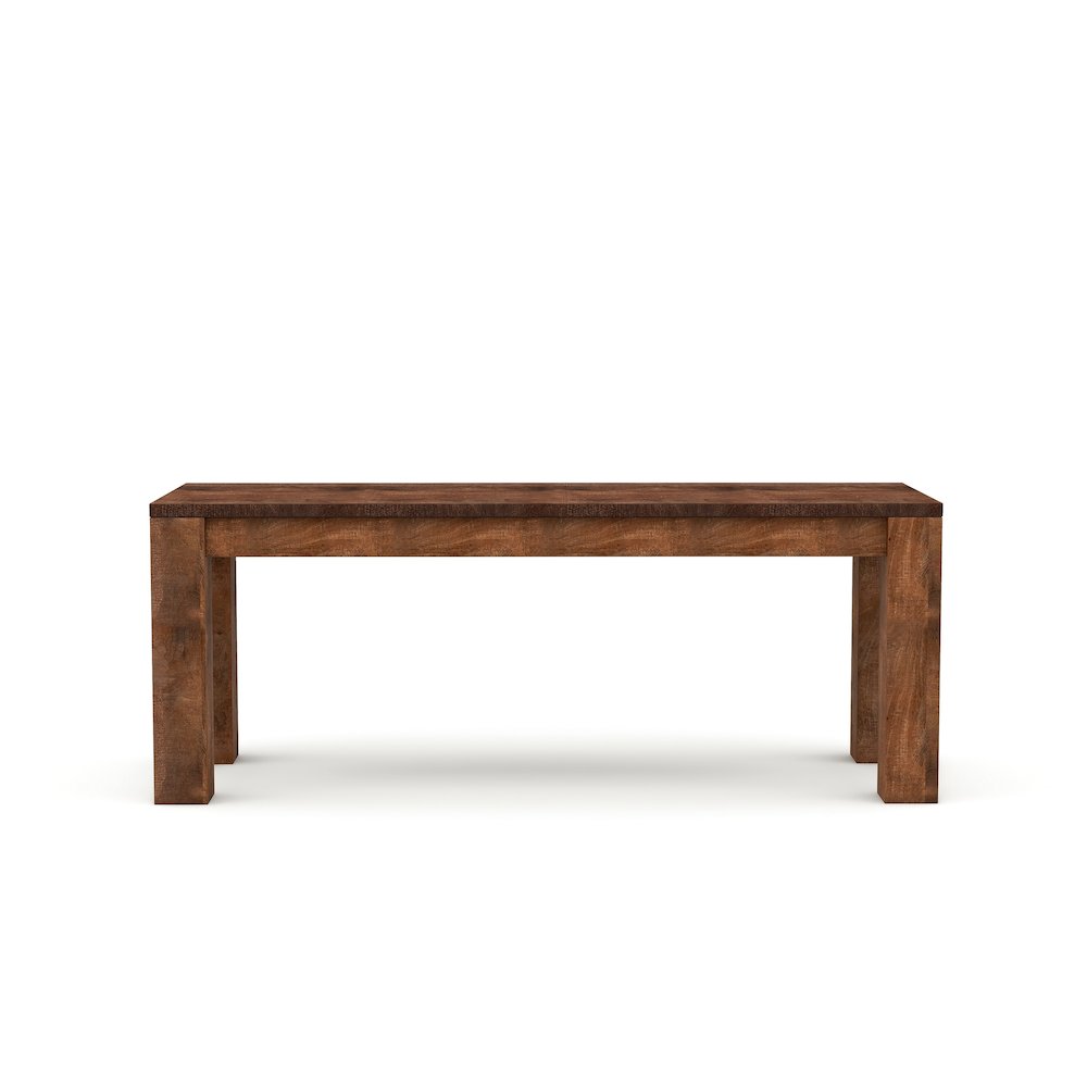 Molla Rustic Solid Wood Short Bench in Natural Tone. Picture 3