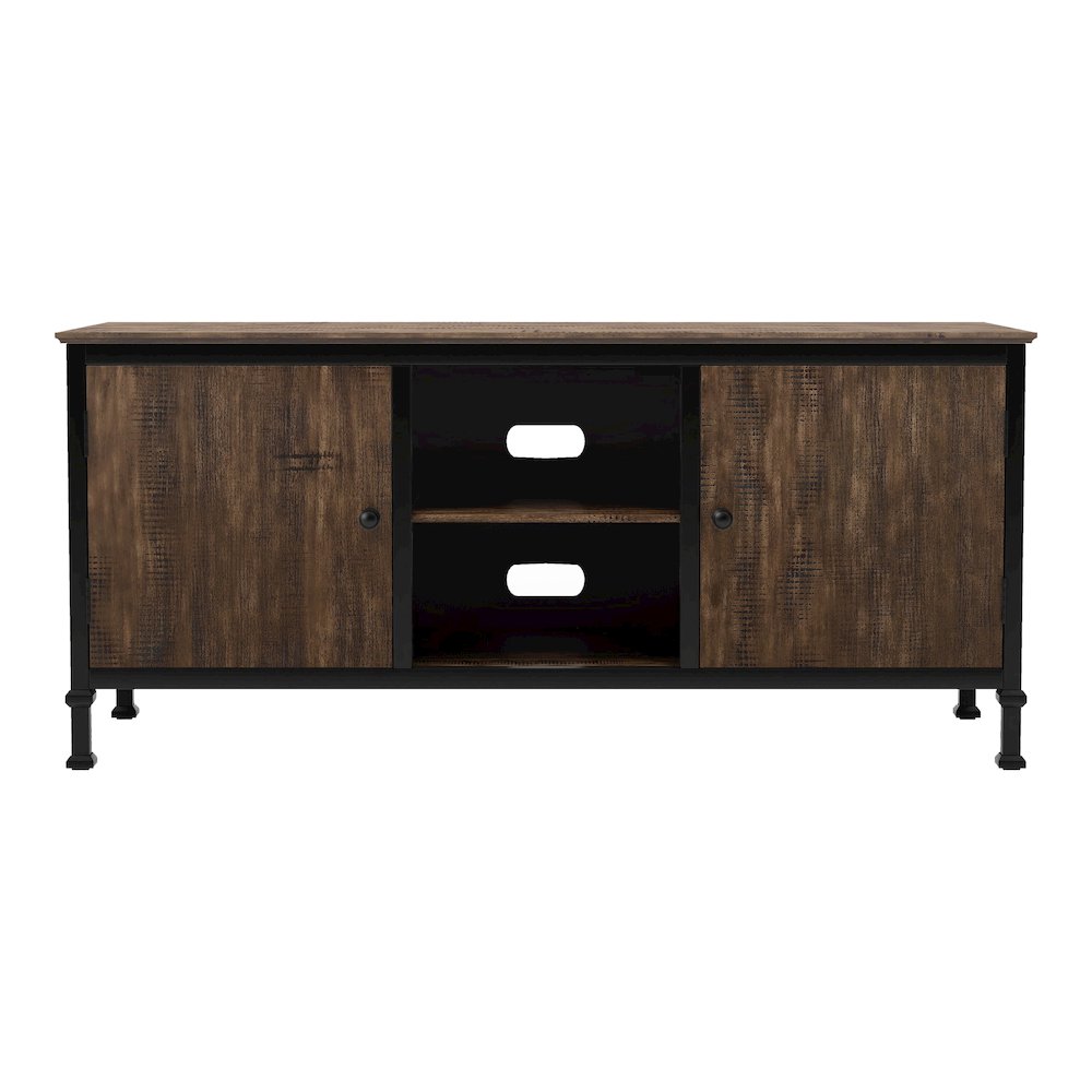 Ronda Industrial Wood TV Stand. Picture 2