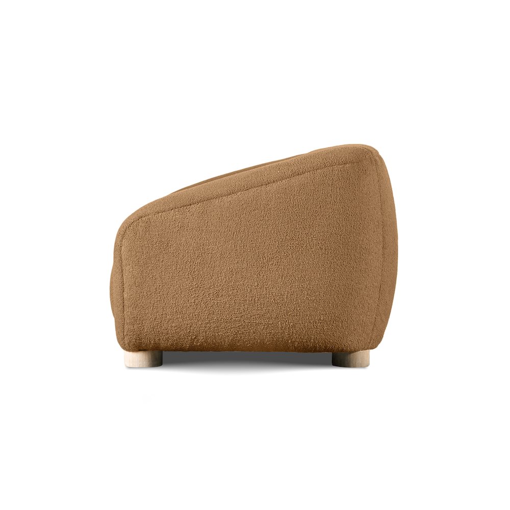 Amara Modern Boucle Loveseat with Sloped Arms and High Density Foam. Picture 3