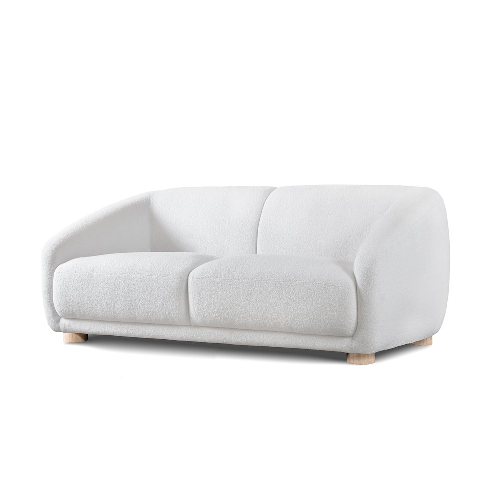 Amara Modern Boucle Loveseat with Sloped Arms and High Density Foam. Picture 1