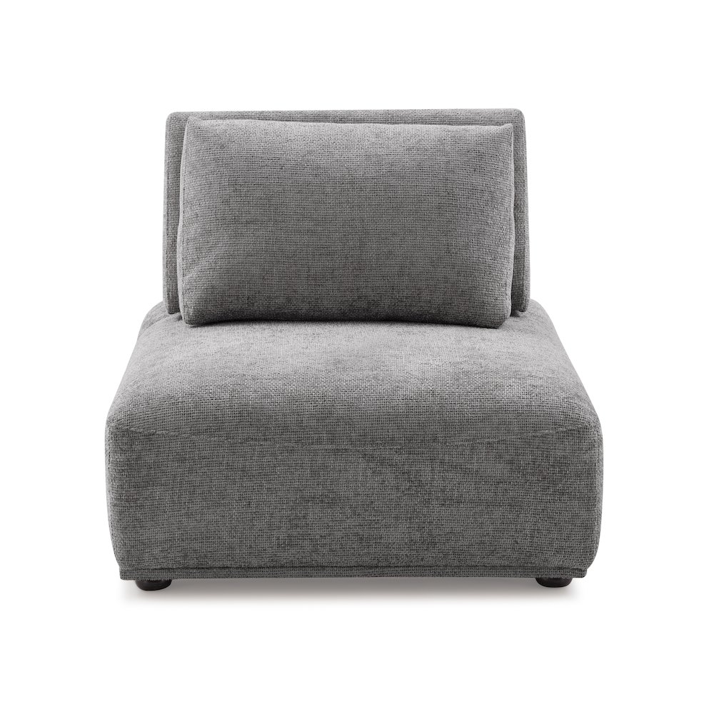 Tatiana Chenille 3-Piece Modular Sectional Loveseat with Wedge Ottoman. Picture 3