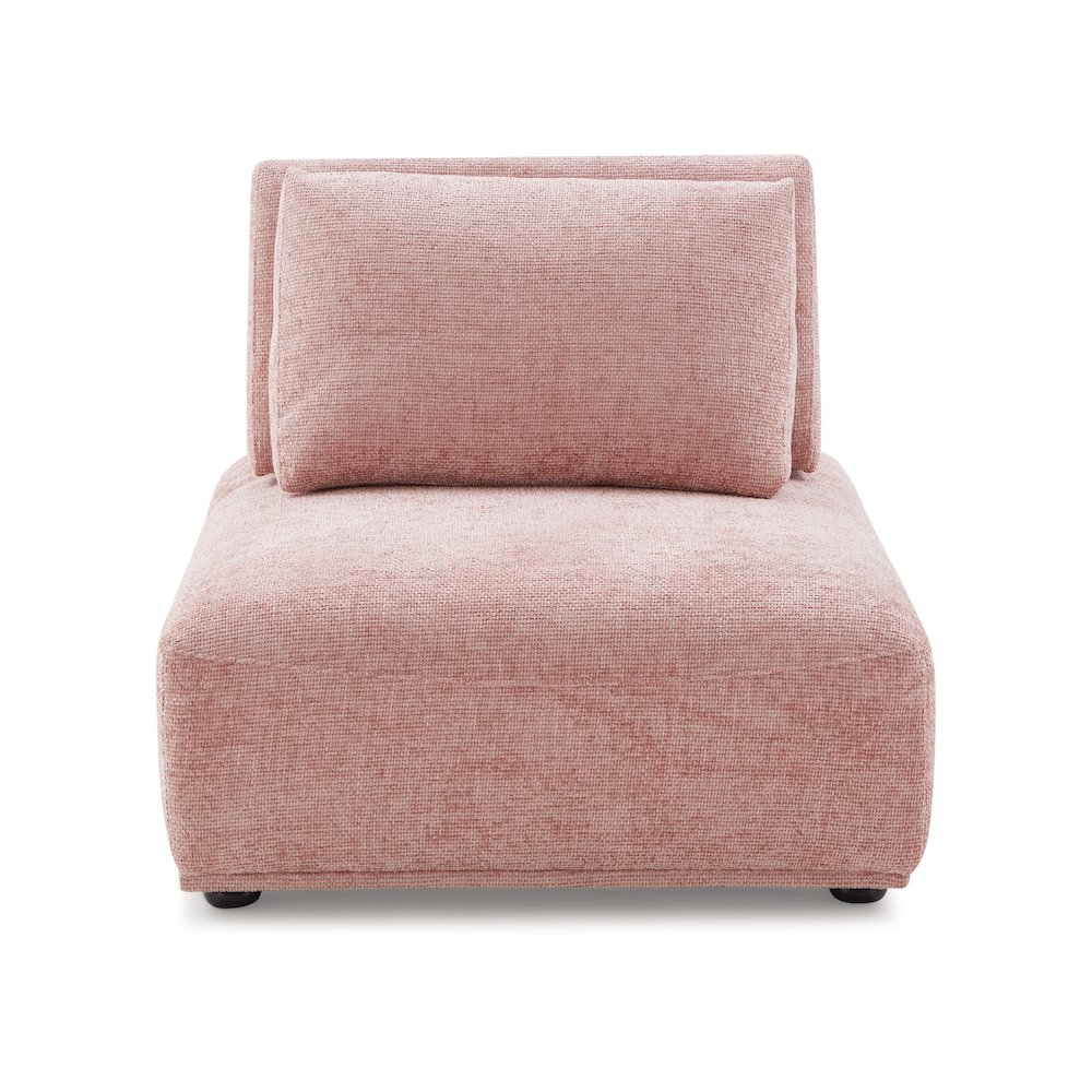 Tatiana Modern Chenille Modular Armless Chair with Adjustable Backrest. Picture 1