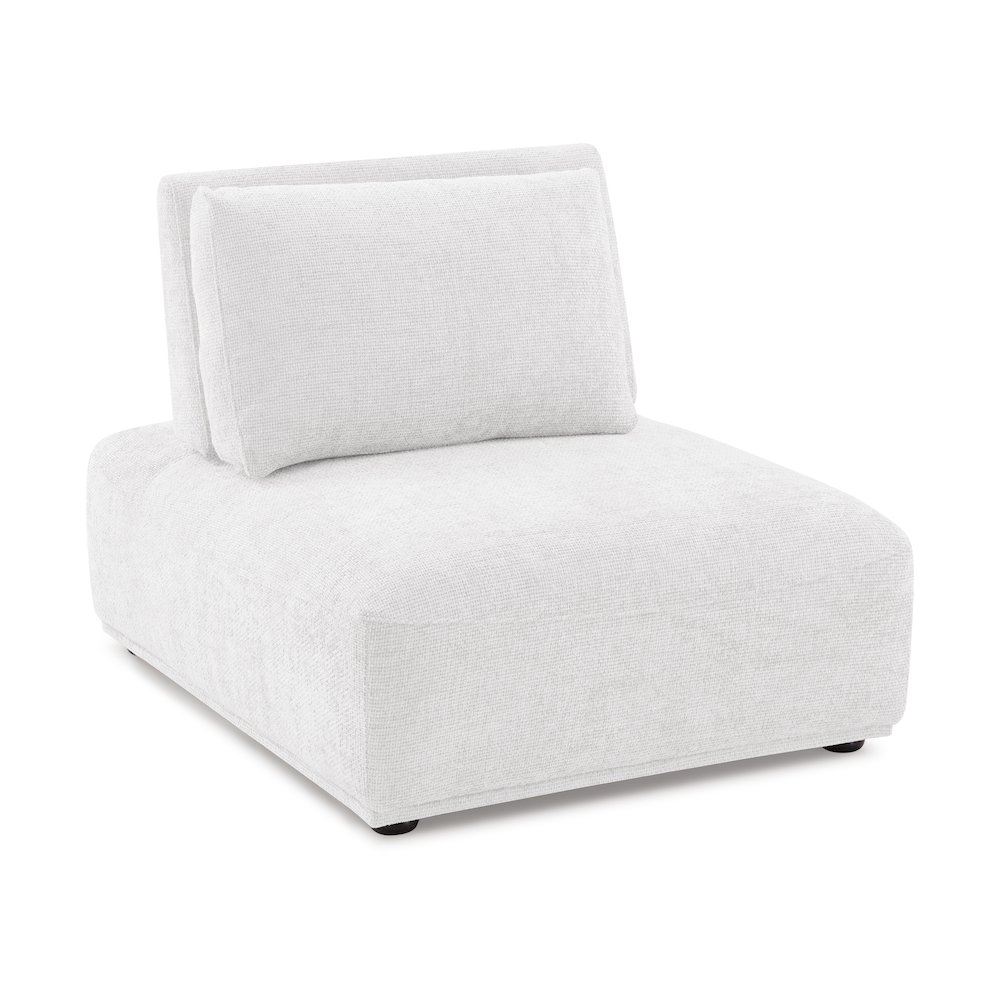 Tatiana Modern Chenille Modular Armless Chair with Adjustable Backrest. Picture 3