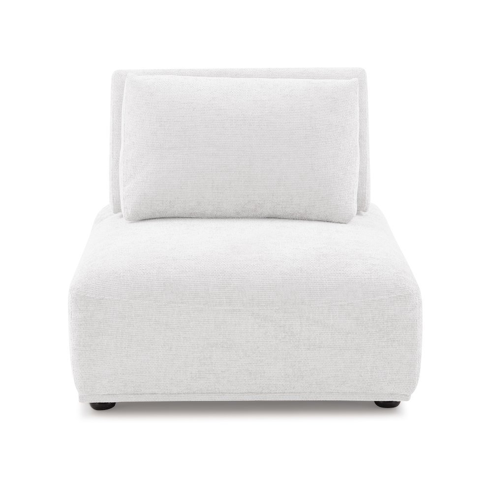 Tatiana Modern Chenille Modular Armless Chair with Adjustable Backrest. Picture 1