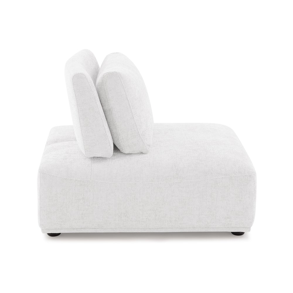 Tatiana Modern Chenille Modular Armless Chair with Adjustable Backrest. Picture 2