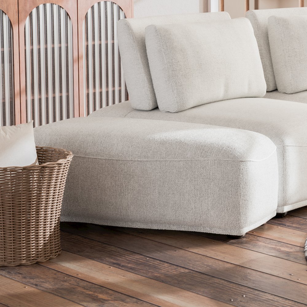 Tatiana Modern Chenille Modular Wedge Ottoman. Picture 4
