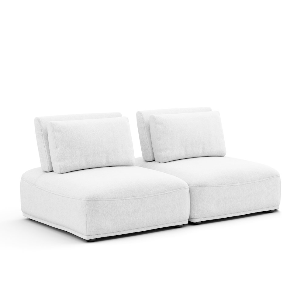 Tatiana Chenille 2-Seater Modular Sectional Sofa with Adjustable Backrest. Picture 1