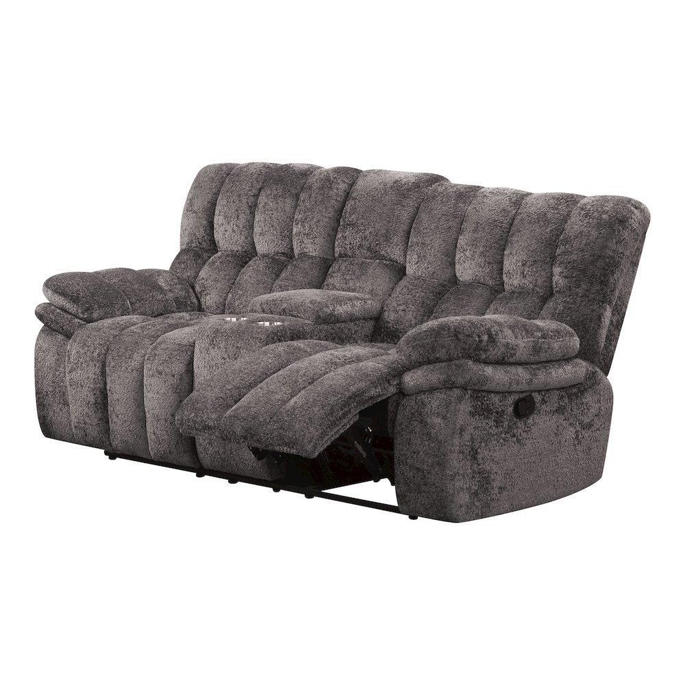 Bello Fabric Manual Reclining Loveseat. Picture 1