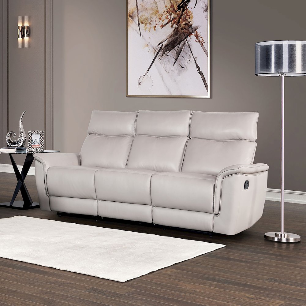 Telimate Leather Padded Reclining Sofa. Picture 2