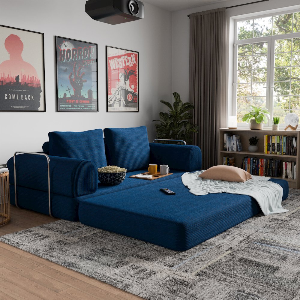 Sorai Chenille Foam Compressed Modular Sofa with Pillows. Picture 4
