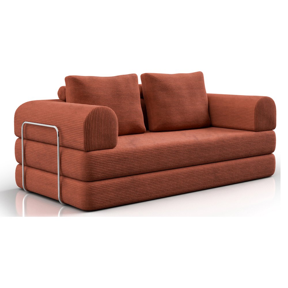 Sorai Chenille Foam Compressed Modular Sofa with Pillows. Picture 1