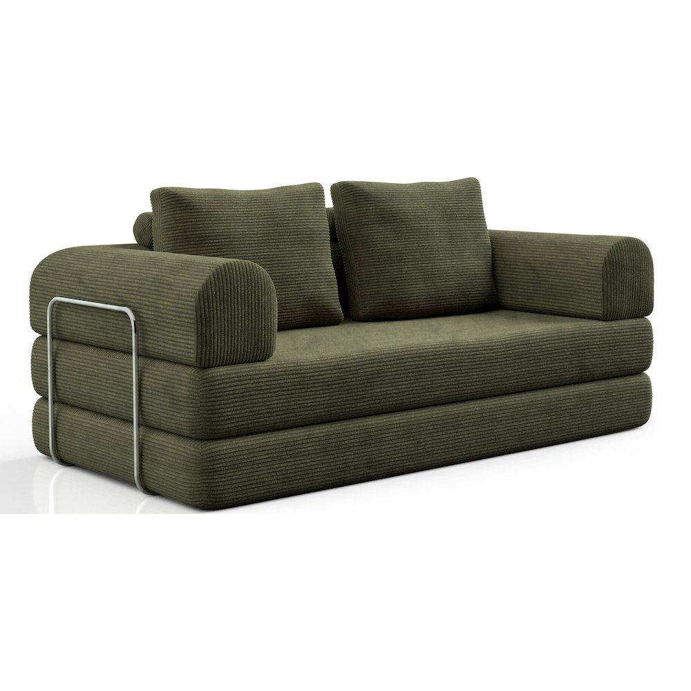 Sorai Chenille Foam Compressed Modular Sofa with Pillows. Picture 1