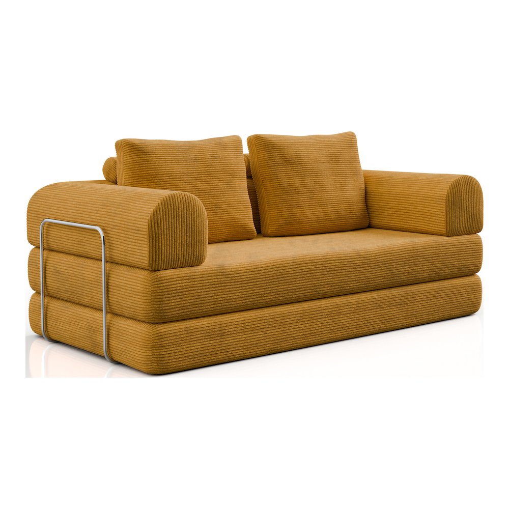 Sorai Chenille Foam Compressed Modular Sofa with Pillows. Picture 1