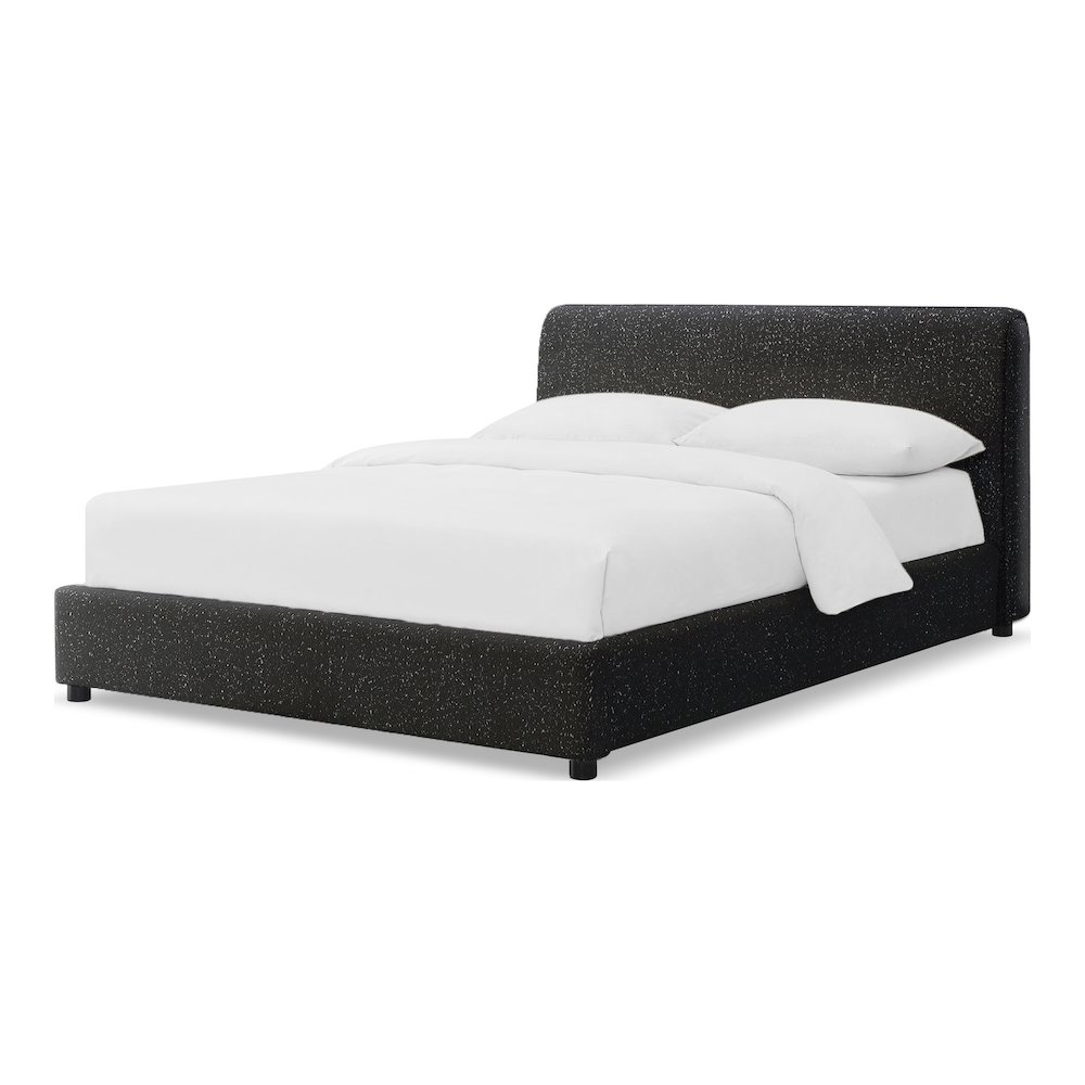 Demarco Modern Boucle Upholstered Platform Bed. Picture 1