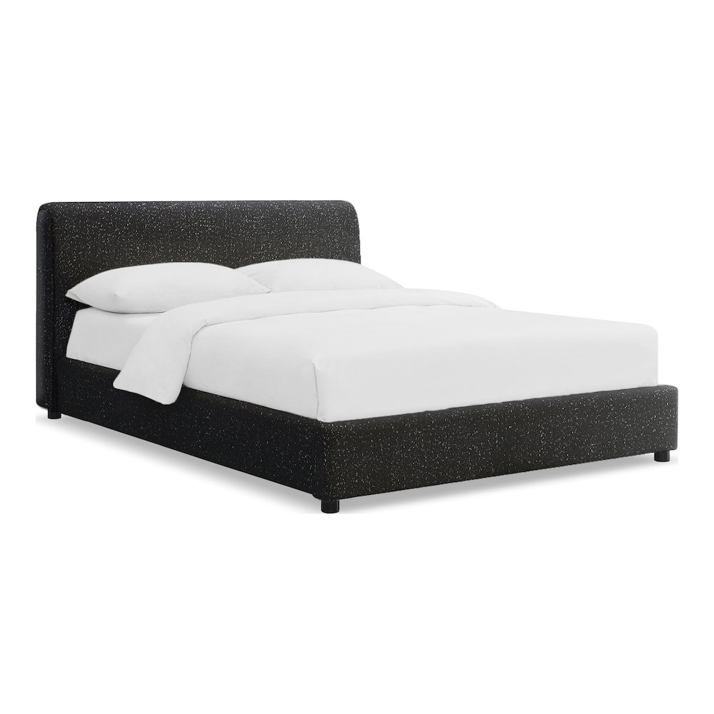 Demarco Modern Boucle Upholstered Platform Bed. Picture 2