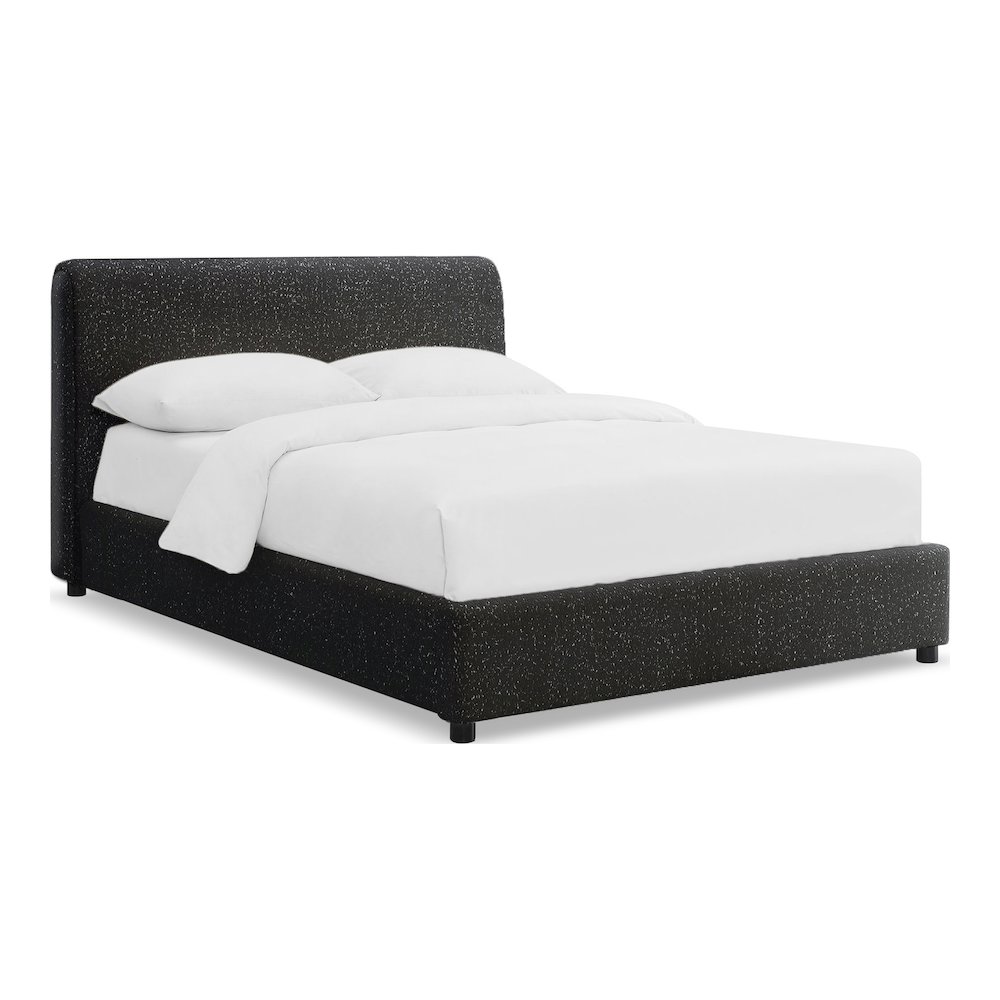 Demarco Modern Boucle Upholstered Platform Bed. Picture 2