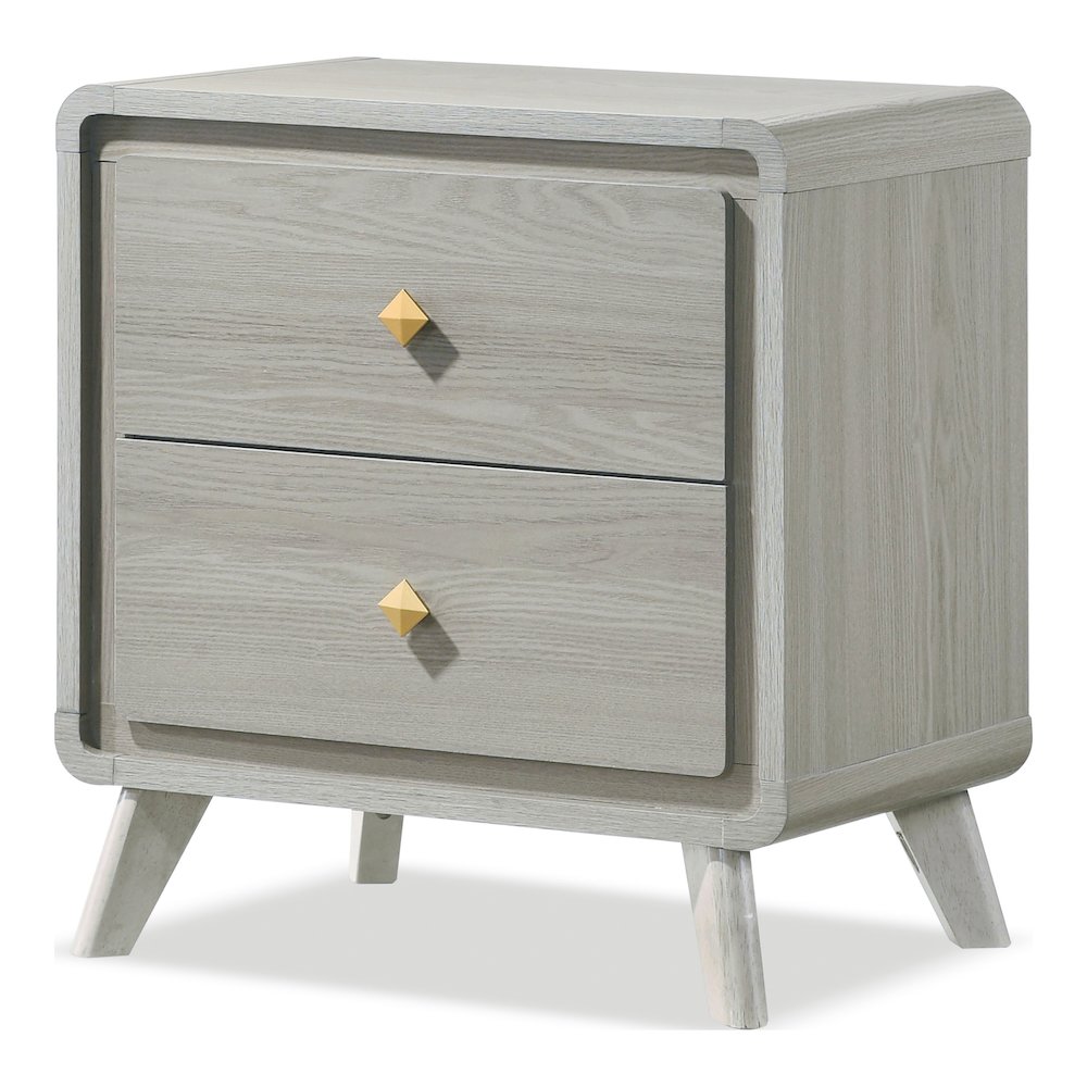 Darley Modern Wood 2-Drawer Nightstand (Set of 2). Picture 2