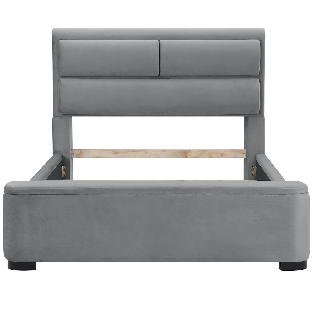 Fremont Contemporary Fabric Bed with Storage. Picture 2