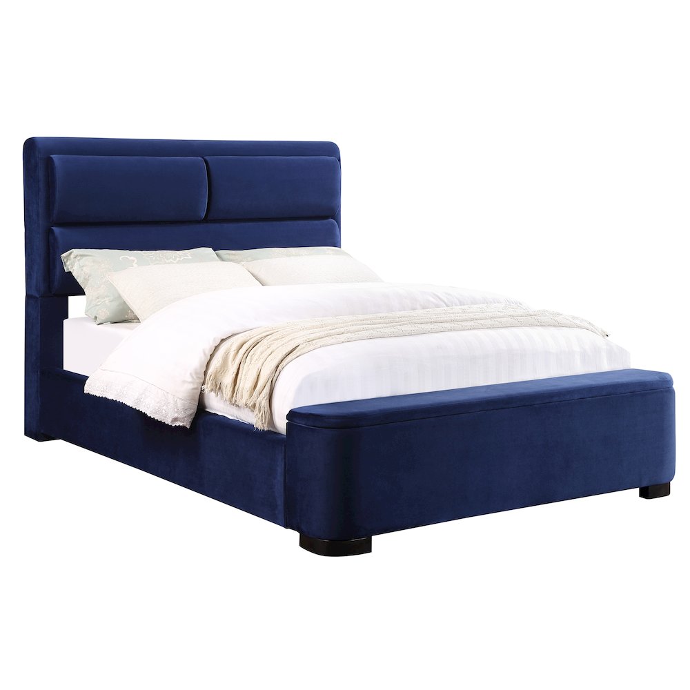 Fremont Contemporary Fabric Bed with Storage. Picture 1