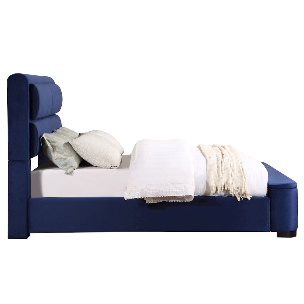 Fremont Contemporary Fabric Bed with Storage. Picture 3