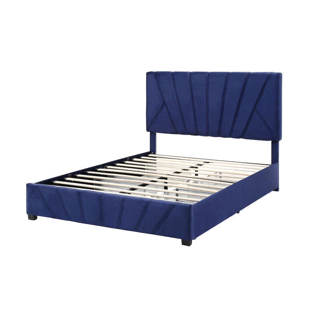 Harper Fabric Upholstered Bed with 4-Drawer. Picture 1