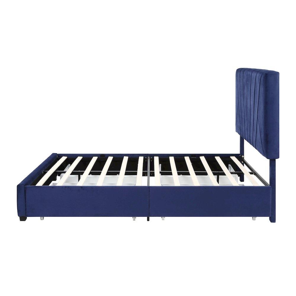 Harper Fabric Upholstered Bed with 4-Drawer. Picture 3