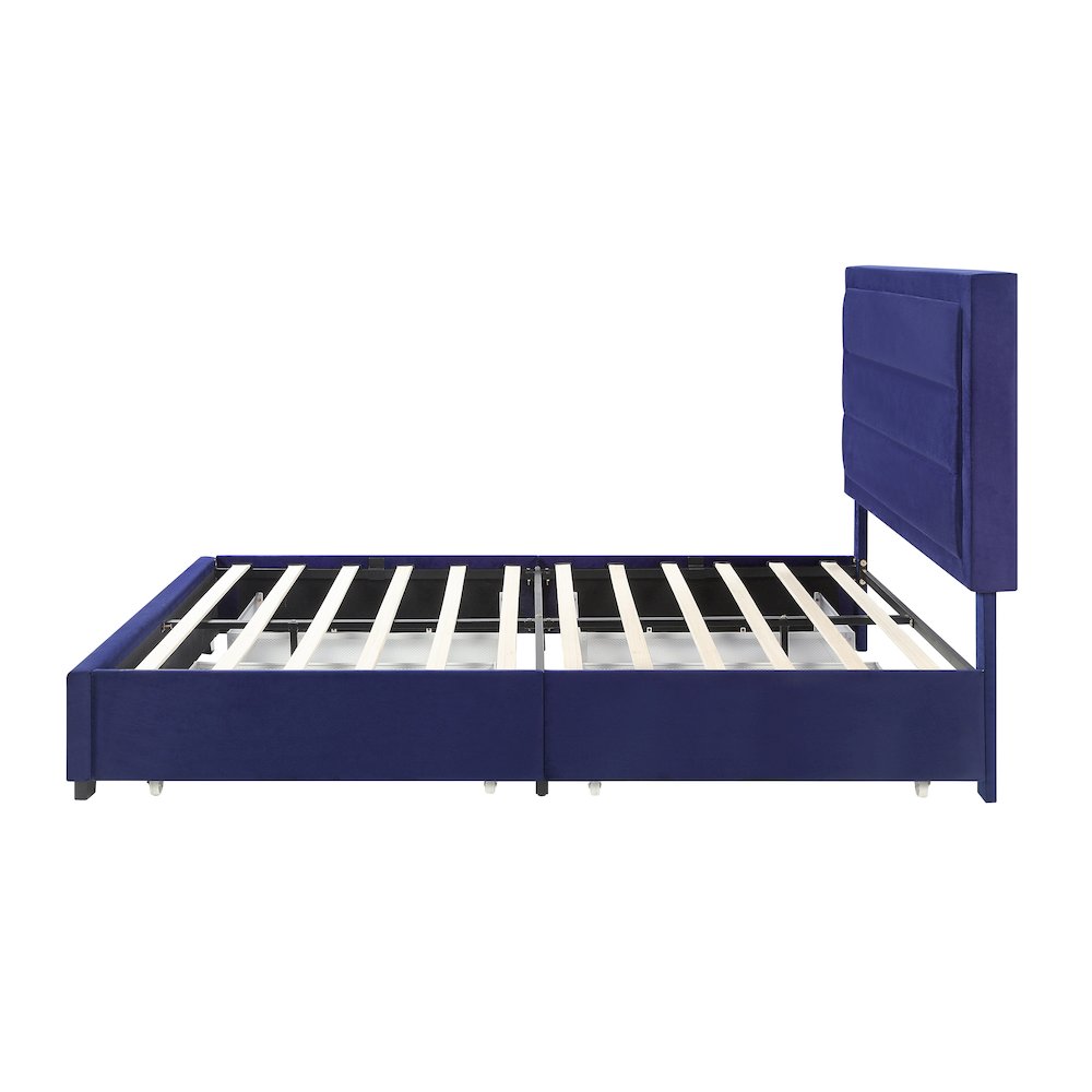 Tink Platform Fabric Bed with Drawers. Picture 3