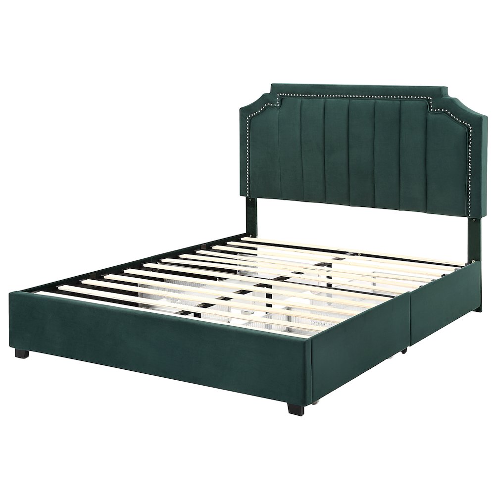 Landhill Glam Fabric Upholstered Bed. Picture 1