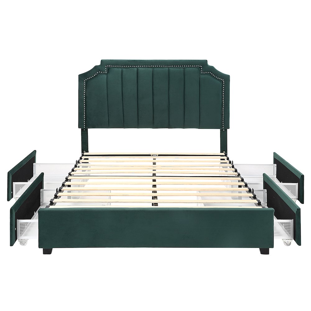 Landhill Glam Fabric Upholstered Bed. Picture 2