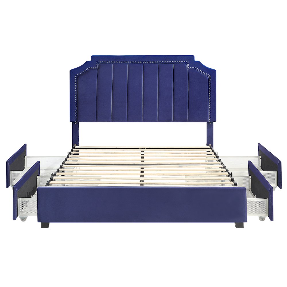 Landhill Glam Fabric Upholstered Bed. Picture 2
