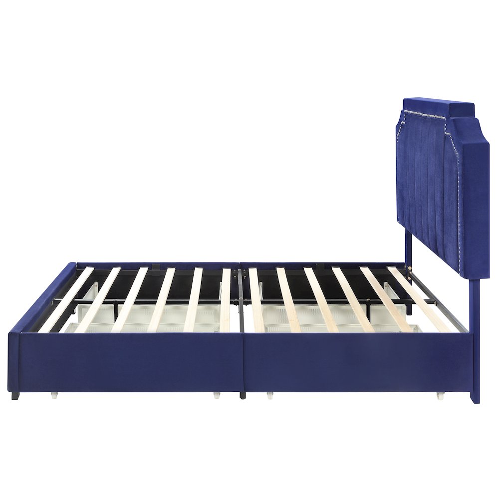 Landhill Glam Fabric Upholstered Bed. Picture 3