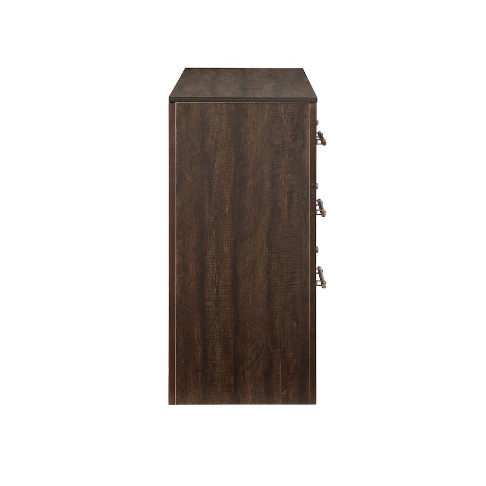 Irvine Contemporary Wood 6-Drawer Dresser in Walnut. Picture 1