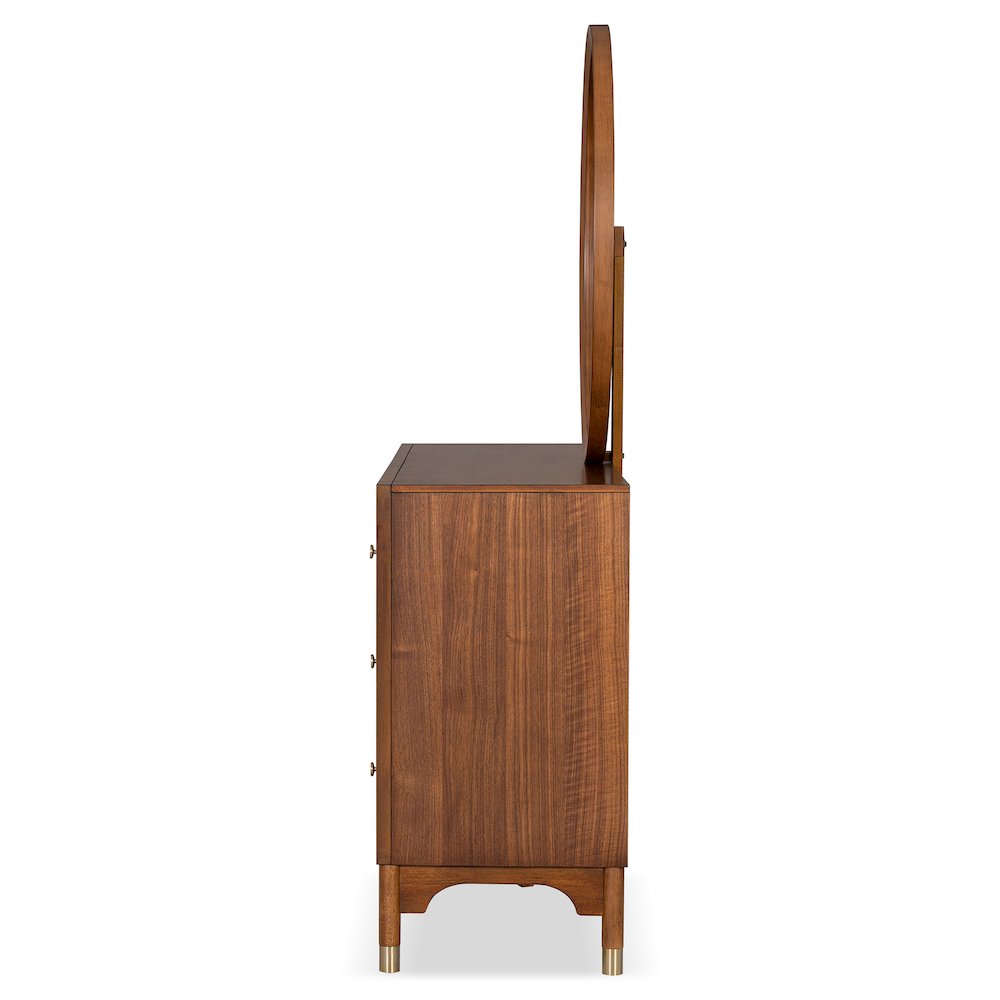 Oberlander Wood 6-Drawer Dresser in Walnut. Picture 6