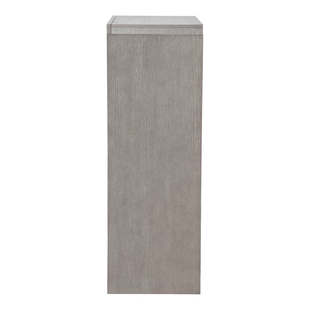 Yasgard 5-Drawer Solid Wood Chest in Gray. Picture 2
