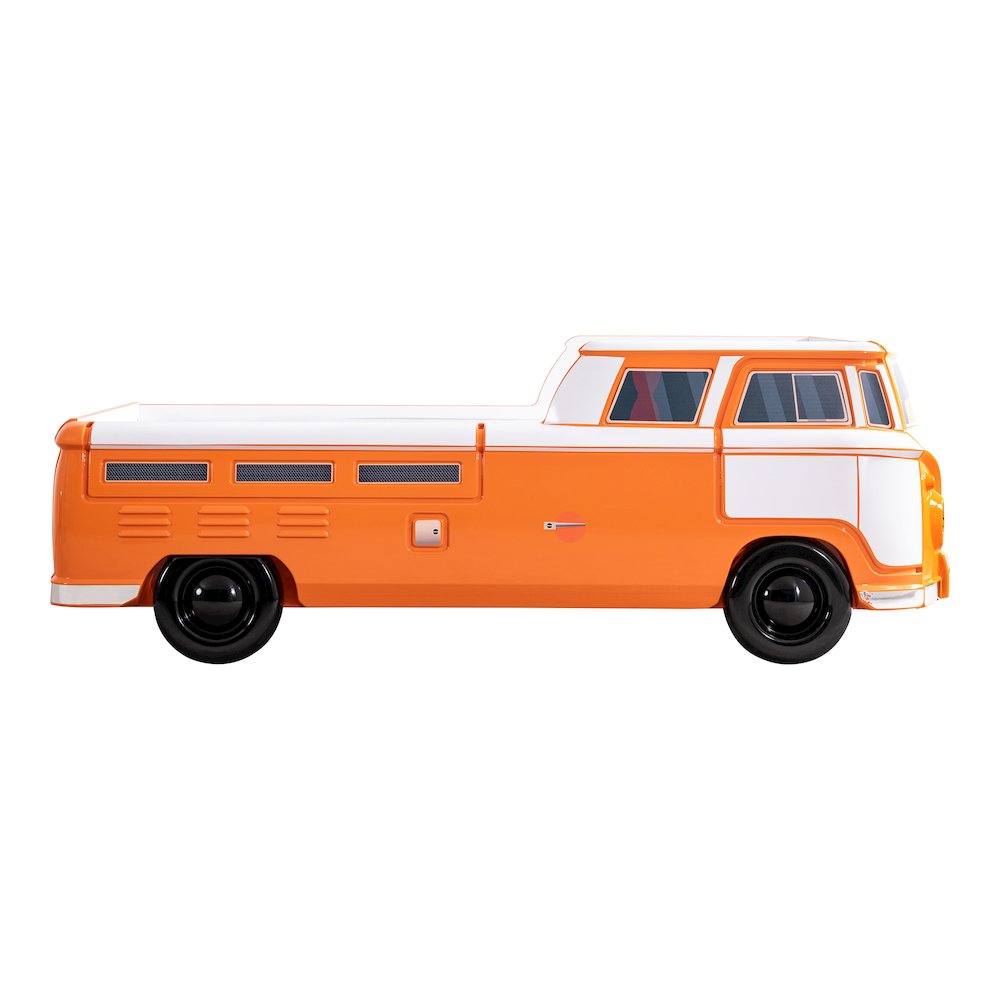 Shelline Novelty Peace Bus Wood Twin Kids Bed with LED. Picture 3