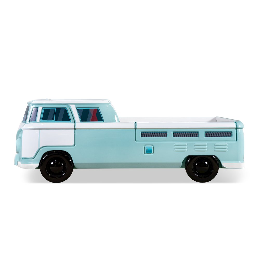 Shelline Novelty Peace Bus Wood Twin Kids Bed with LED. Picture 2