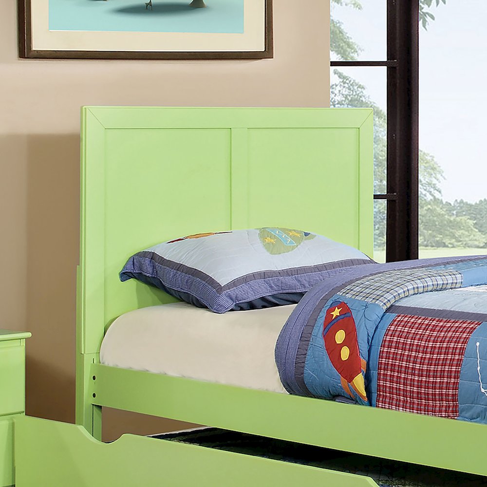Lupin Wood Full/Queen Headboard in Pistachio Green. Picture 2