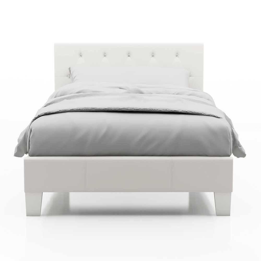 Kylen Faux Leather Platform Bed. Picture 2