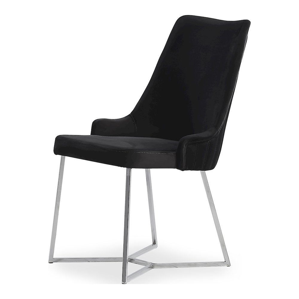 Glanz Fabric Upholstered Accent Chairs in Black (Set of 2). Picture 2