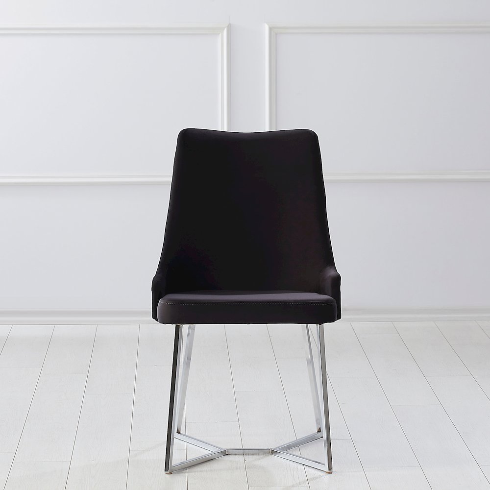 Glanz Fabric Upholstered Accent Chairs in Black (Set of 2). Picture 4