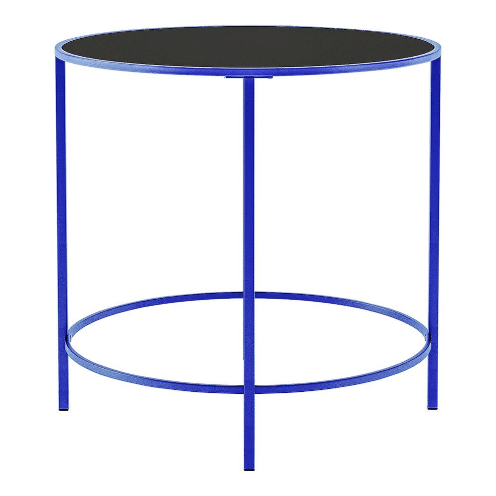 Keefer Contemporary Glass Top Side Table. Picture 3