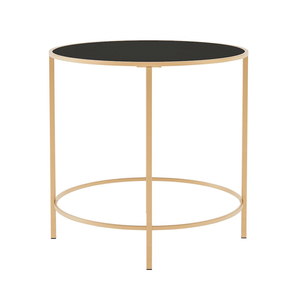 Keefer Contemporary Glass Top Side Table. Picture 2